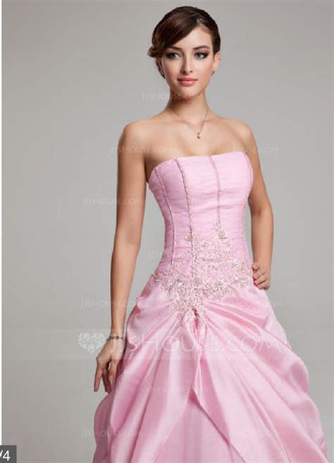 In Reality The Pink Color Looks More Like Peach Strapless Dress Formal Prom Dresses Formal