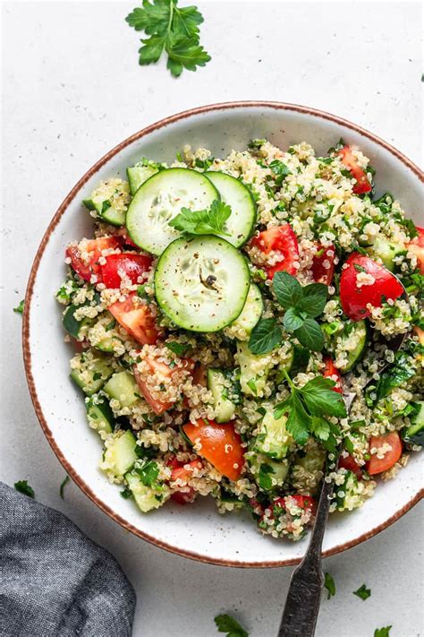 Quinoa Tabbouleh Salad High Protein Vegan Lunch Simply Quinoa