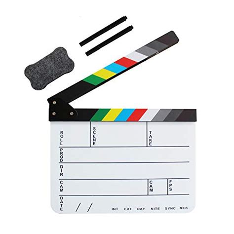 Coolbuy112 Acrylic Film Directors Clapboard Hollywood Filming Slate