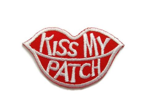 Red Lip Kiss My Patch Embroidered Applique Iron On Patch 66 In 2020