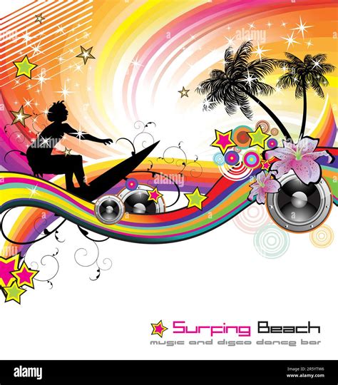 Dance And Music Tropical Event Background For Disco Flyers Stock Vector