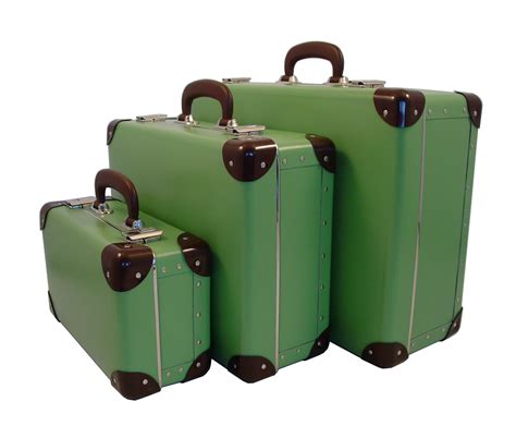 Traveler Suitcases 3 Set Soft Green Weekenders