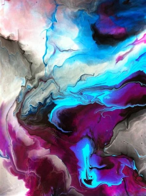 Beautiful Marble Purple And Blues Acrylic Pouring Art Pouring Painting