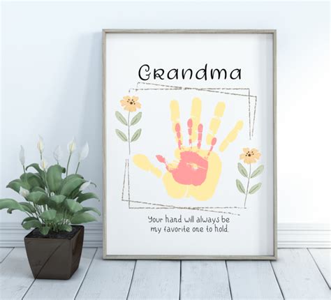 Grandma Hand To Hold Template Pdf A Hundred Affections