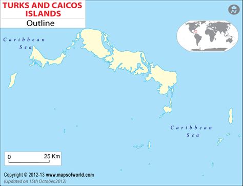 Turks And Caicos Islands Map Outline