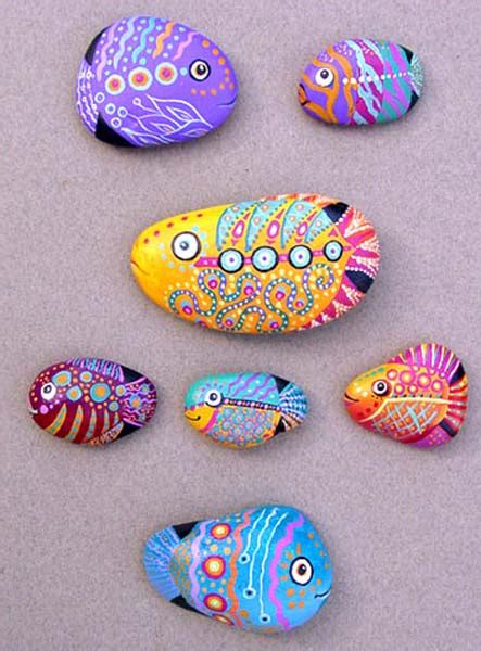 Painted Rocks For Artistic Yard And Garden Designs 40