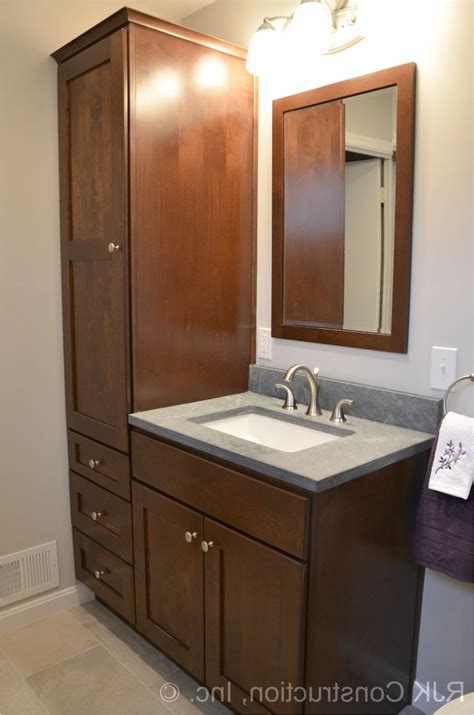 Do you suppose refinish bathroom cabinets vanities seems to be nice? Best Of Bathroom Vanity with Tall Cabinet (Dengan gambar)