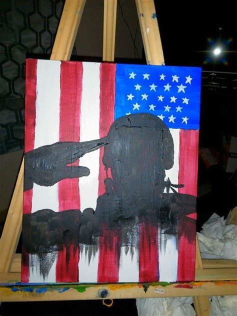 Soldier Salute Flag Js Paintbrush Paintings And Prints Politics