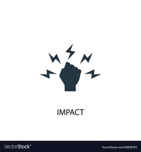 Impact Icon Simple Element Impact Royalty Free Vector Image