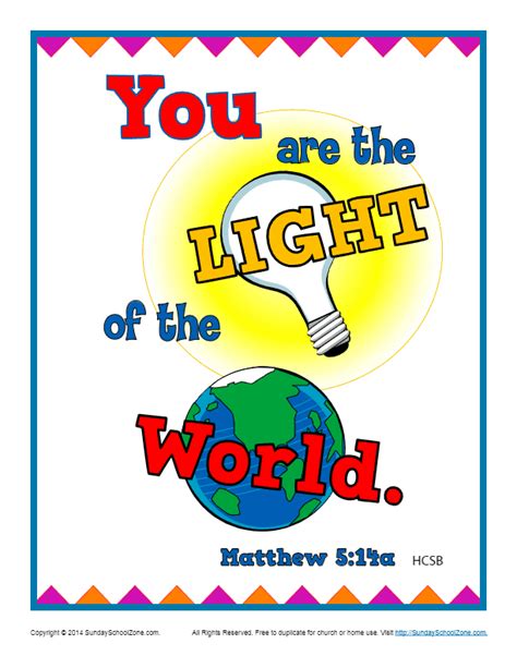 Bible Verses For Kids Printable Poster Matthew 514a