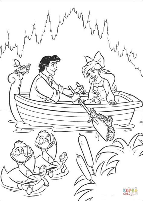 The Prince Eric And Ariel Coloring Page Free Printable Coloring Pages