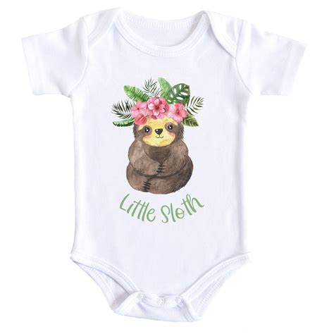 Little Sloth Baby Onesie Bodysuit Funny Sloth Cute Kids Etsy