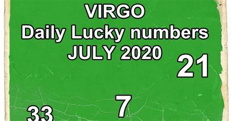 However, you can only use the app if you are at least 16 years old. VIRGO Daily Lucky numbers for JULY 2020. My Lucky Numbers ...