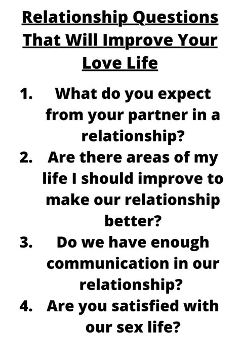 53 Relationship Questions That Will Improve Your Love Life With Pdf
