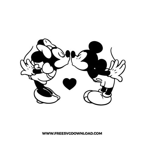 Mickey Minnie Kiss Svg Free Disney Svg Free Mickey Svg Free Digital
