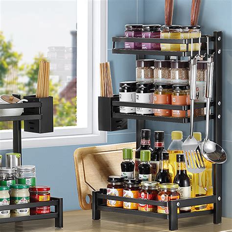 Spice Rack 3 Tier Kitchen Countertop Standing Storage