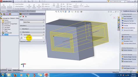 Learn Solidworks Extrude Cut Thin Feature Tutorial Solidworks Video