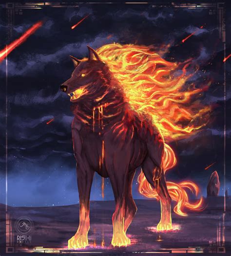 Artstation Fire Wolf