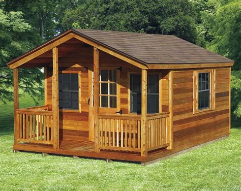 Amish Elite Cabin With Porch Kit Choose Size Porch Kits Tiny House