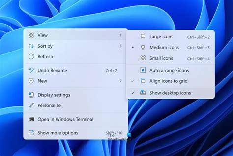 How To Unhide Or Hide Desktop Icons In Windows Thewindowsclub