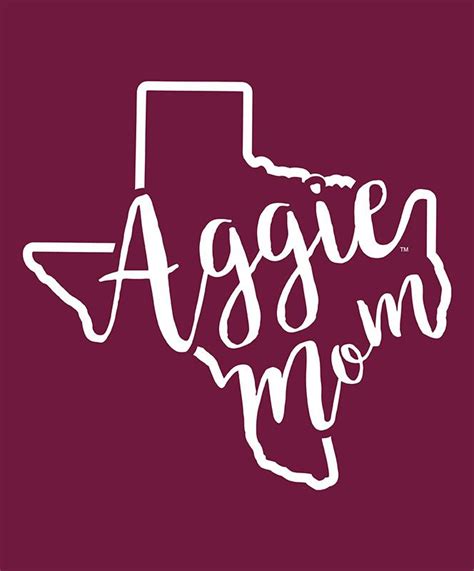 Texas A M Aggie Mom Curly Print Decal Print Decals Aggies Mom Decal