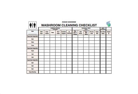 20 Bathroom Cleaning Schedule Templates Pdf Doc
