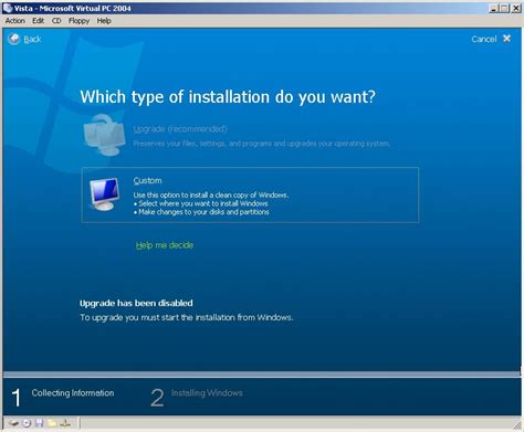 Microsoft Windows Vista Beta 1 Installation Screenshots
