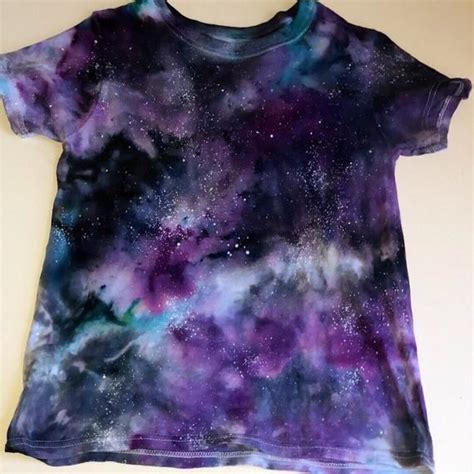 Tie Dye Adult Galaxy Tie Dye Shirt With Stars Purple And Black