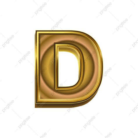 Alphabet 3d Letters Vector Art Png Golden 3d Letter D Luxury Gold