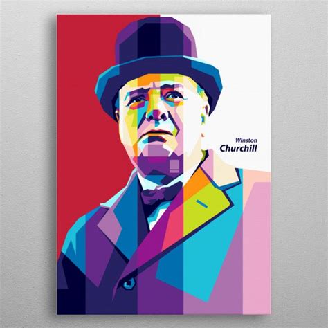 Winston Churchill Inspirational Poster Print Metal Posters Displate