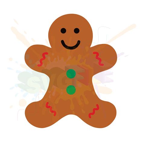 Gingerbread Man SVG Files for Cutting Holiday Cricut Designs