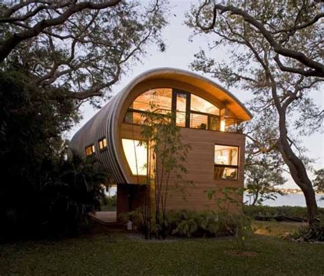 You're not waiting on an architect to draw up your plans, and you're not the building and designing process is stressful enough as it is — so your best course of action is to opt for ease where you can. Organic Design Ideas, Guest House Design with Curved Wood ...