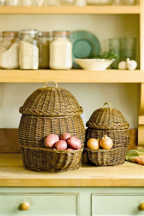 Food storage containers boxes dry recycling kitchen bin. Onion & Potato Storage Baskets - Free Shipping | Gardeners ...