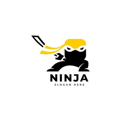 Premium Vector Ninja Warrior Icon Simple Black Ninja Head Logo