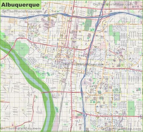 Large Detailed Map Of Albuquerque Detailed Map Map Albuquerque