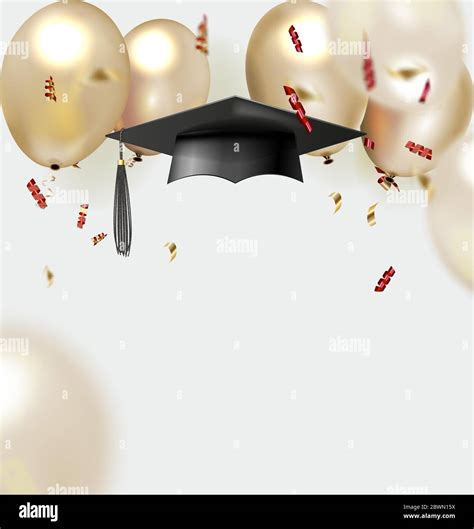 Graduation Party Photo Booth Props Concept For Selfie Stock Vector