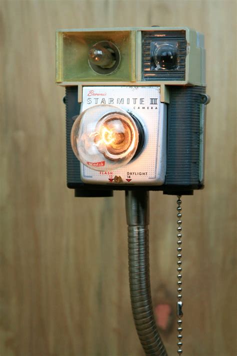Funky Modern Upcycled Camera Lamp Kodak Starmite 2 Grey Etsy