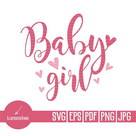 Cute Baby Girl Svg