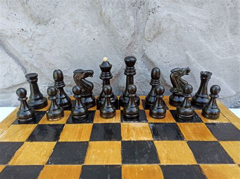 Large Chess Set Grandmaster Tournament Chess Sets Big Wood Etsy Israel