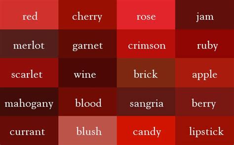 Name Every Color Shade With This Color Thesaurus Color