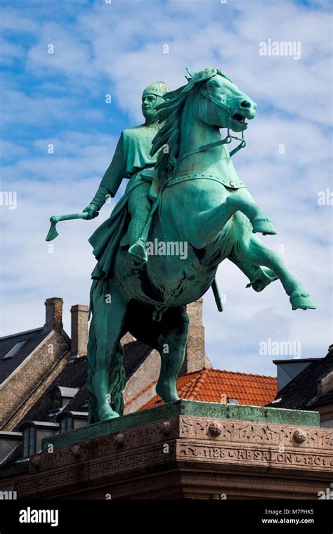 Equestrian Statue Of Bishop Absalon Legendary Founder Of Copenhagen