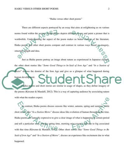 Choose from 160+ writing paper graphic resources and download in the form of png, eps, ai or psd. A Comparison and Contrast of the Haiku and Short Poems Imagery Concept Essay