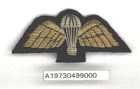 Insignia Parachutist Dress British Army National Air And Space Museum