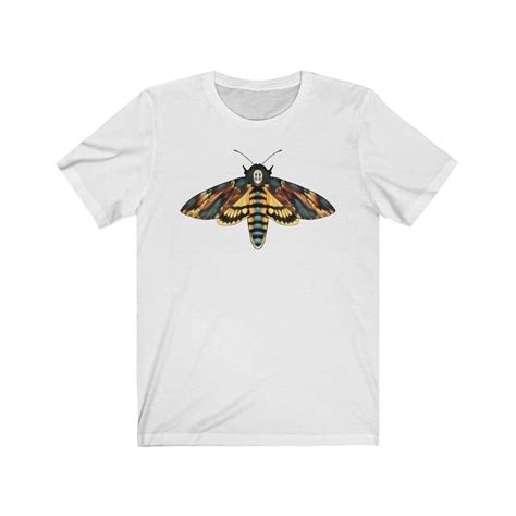 Unisex Tee Deaths Head Hawk Moth T Shirt 100 Cotton Printed Etsy