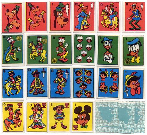 Walt Disney Playing Cards — Childrens Miniature Walt Disney Playing