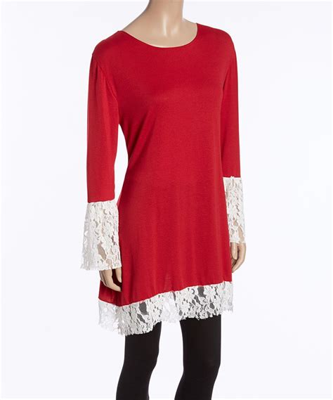 Another Great Find On Zulily Red Lace Top Women By Beary Basics