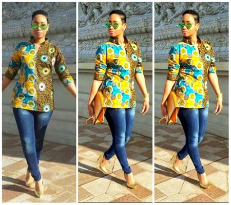 30 Stylish And Trendy Ankara Tops To Wear With Jeans Afrocosmopolitan