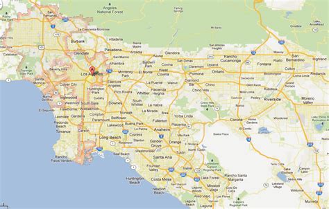 Map Of Cities In Los Angeles World Map