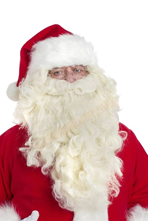 Long Santa Beard With Wig 15540 Cm Light Cream
