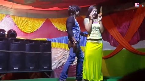 Desi Couple Sexy Dance On The Stage Bhojpuri Song Youtube